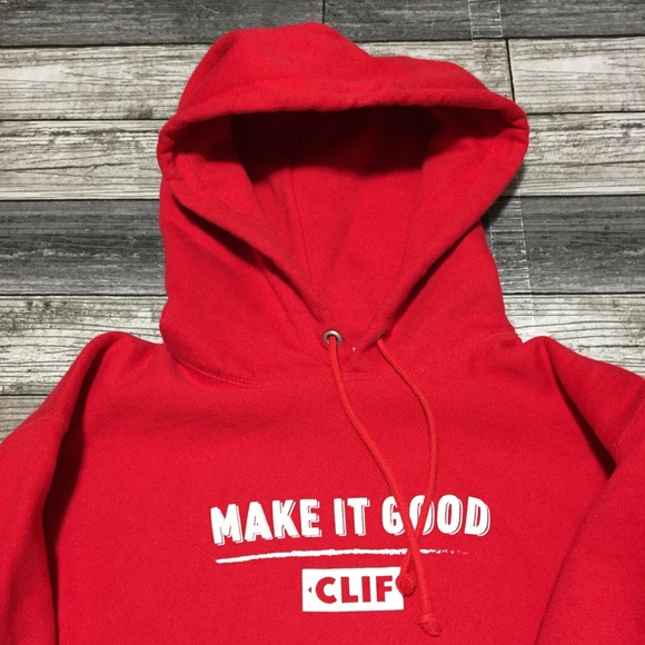 Champion Reverse Weave Clif Bars Hoodie Men’s M Red Pullover Heavyweight - Picture 7 of 9